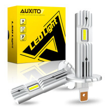 (H1-6500K Weiß) 2 stücke 12000LM H1 LED Scheinwerfer Birne H1 LED Canbus Auto Kopf Nebel Licht Fan Wireless