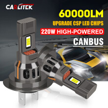 (CANBUS-6000K Cold White)H7 Led Canbus 60000LM 220W Turbo Led Car Headlight Bulbs 1:1 Mini Size