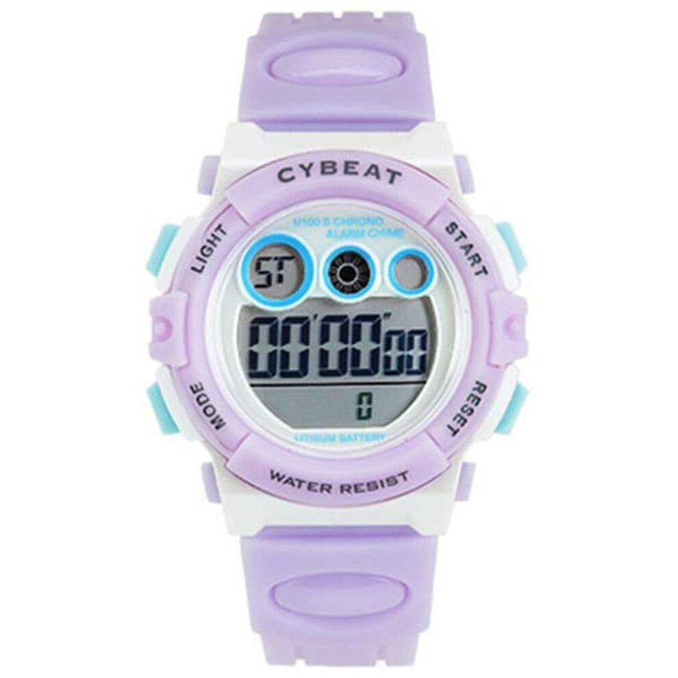 J-AXIS Unisex ACY17-PU (Sun Flame) Round Watch Purple Digital