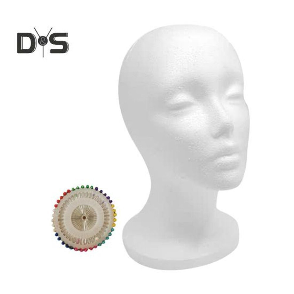 Women Polystyrene Foam Mannequin Head For Wig Hat Lightweight Glasses Display Diy Painting Jewelry Stand Rack