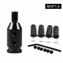 (M10x1,5 Schwarz) M12x1,25 M10x1,5 Schaltknauf Adapter Gewinde Aluminium Hebel Schaltknauf BMW Honda