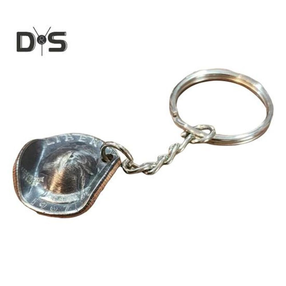 Cowboy Hat Keychain Retro Style Polished Zinc Alloy Prevents Key Loss Car Key Holder Photo Prop Backpack Decoration Key Ring