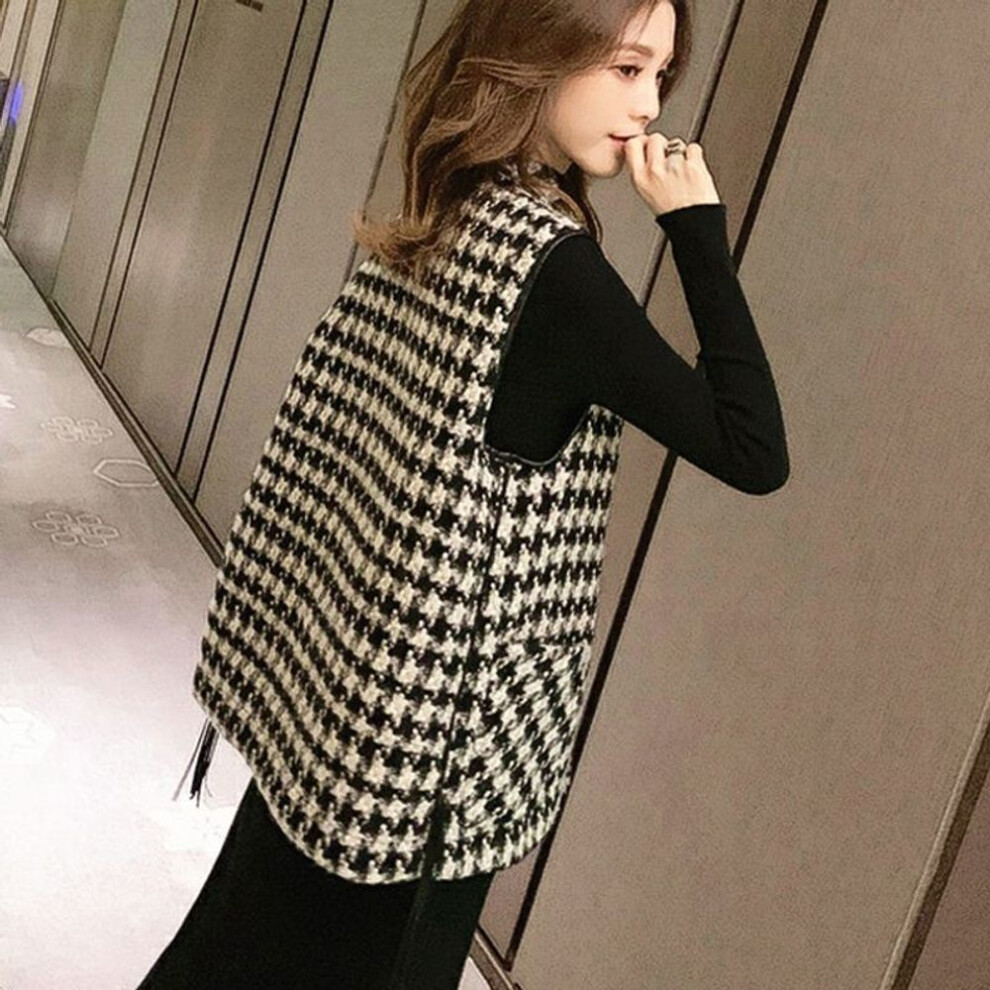 (as the picture, XL) Small Fragrance Style Sleeveless Vest Coat for Women, Great for Spring and Autumn Casual and Loose-Fitting Outfits