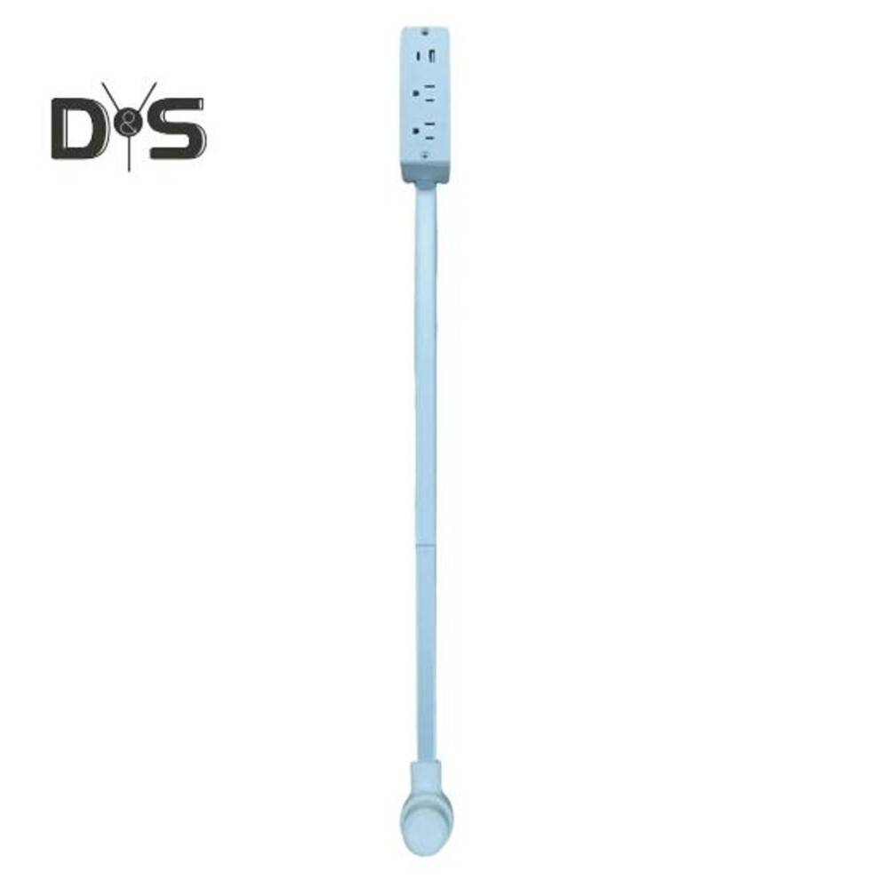 Power Socket Expander with USB-A USB-C 2 AC Outlets Extends 22"-34" Rotates 180-degrees Rotating Base Power Socket Expander