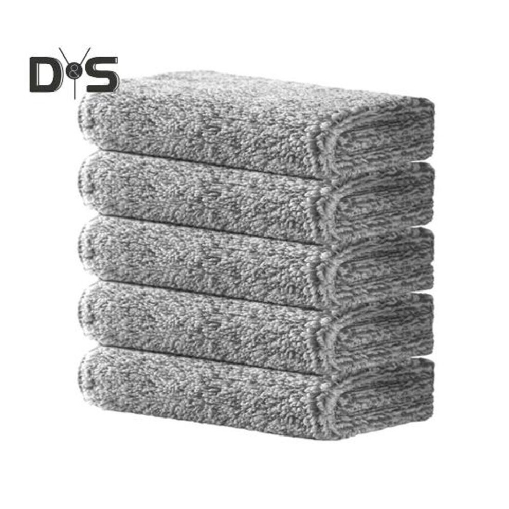 5Pcs Dish Towel Good Water Absorbent Large Kitchen Hand Towels Strong Decontamination Thick Soft Scouring Pad Set