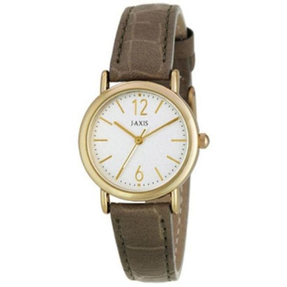 J-AXIS Women's BL1135-BR (Fashion Watch Women's Brown Sun Flame) Round Watch Brown Analog
