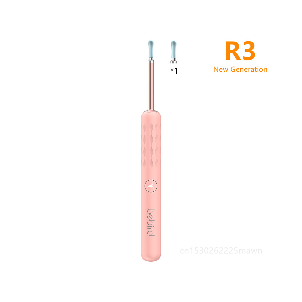 (R3 Rose) Nettoyeur d'oreilles X3 R3 Smart Visual Ear Sticks Otoscope 300W Endoscope Outil d'élimination