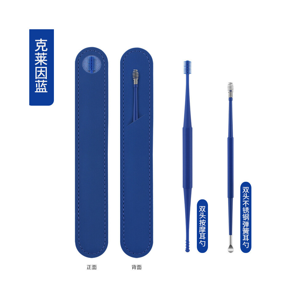 (2 pièces-4) 1/2 pièces Cure-oreille souple 360 Cure-oreille portable en acier inoxydable