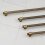 (128mm Handle) Antique Brass Knurled Handles & Knob Gold Textured 5