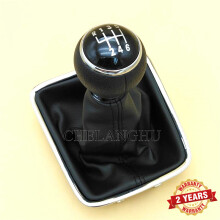 VW Tiguan 2007 2008 2009 2010 2011 Car-Styling Nuovo pomello del cambio a 6 velocità con cuffia in pelle