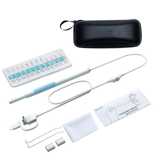 (green 2m) In Ear Cleaning Endoscope USB Visual Ear Spoon 5.5mm 0.3MP Mini Camera Android PC Ear pick