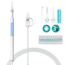 (Yellow 2m) Ear Cleaning Endoscope USB Visual Ear Spoon 5.5mm 0.3MP Mini Camera Android PC Earpic Otoscope