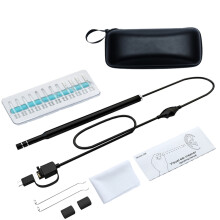 (LILA 2 m) In-Ohr-Reinigungsendoskop USB Visual Ear Spoon 5,5 mm 0,3 MP Mini-Kamera Android PC Ohrlöffel