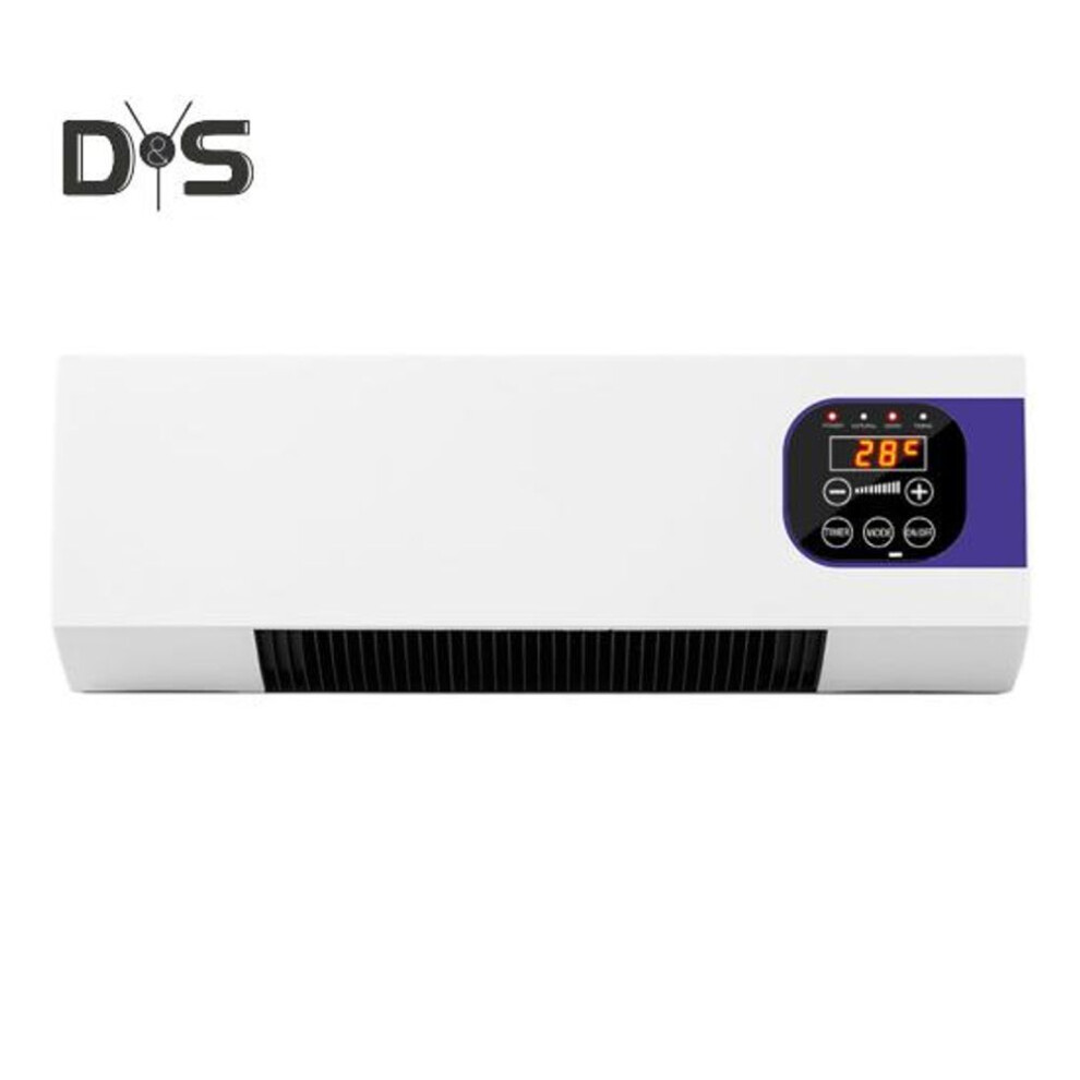 Wall-mounted Bedroom Heater Temperature Adjustable Remote Control Silent Operation Energy-efficient Portable Heater Air Conditioner