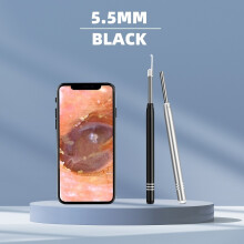 (5,5 mm 3 en 1 NOIR) Caméra endoscopique de nettoyage des oreilles 3 en 1 Micro USB Type-c 5,5 mm 3,9