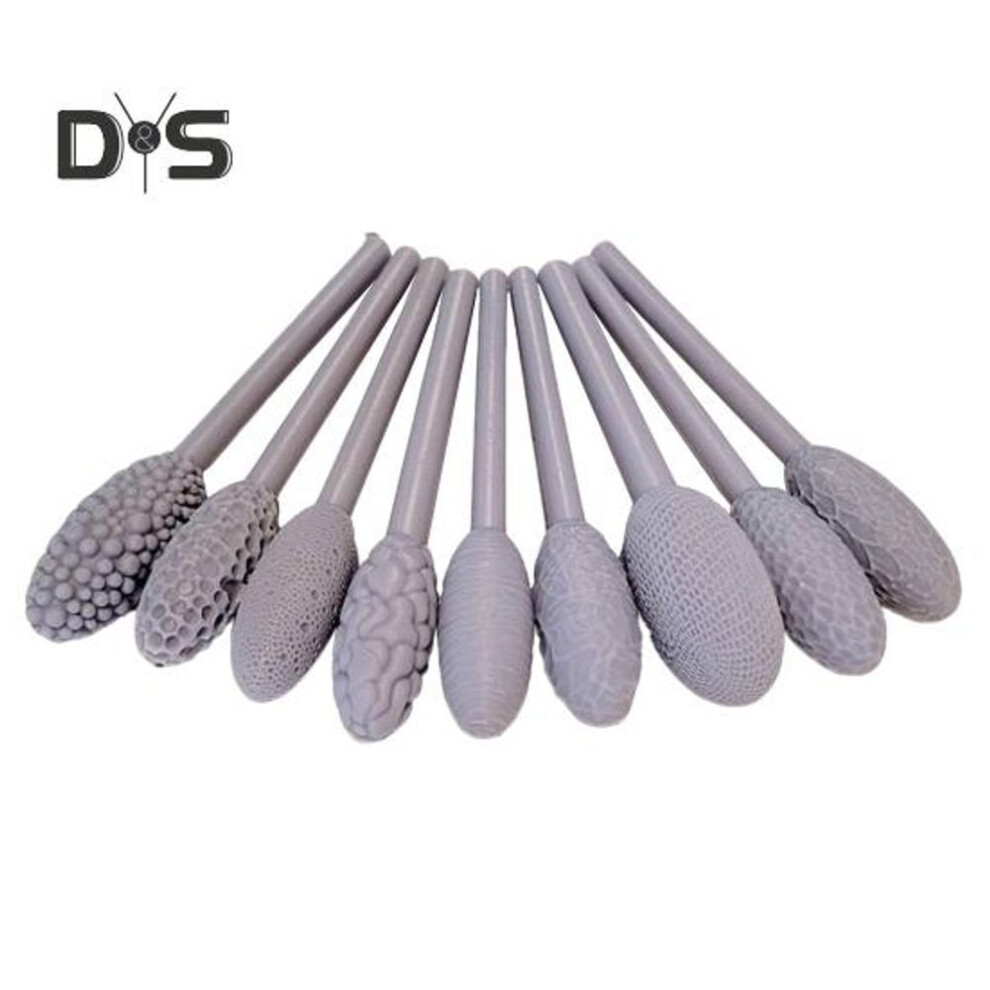 9 Pcs Clay Art Texture Tool Oval Shape Pottery Clay Rollers Kit Modeling Sticks for DIY Crafts Clay Art Lovers Beginners