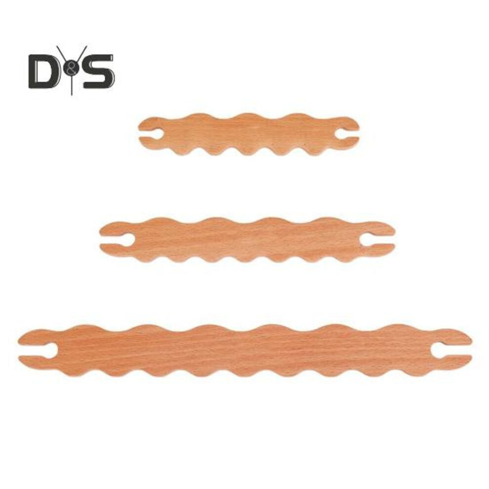 3Pcs Wooden Weaving Stick Shuttles Handmade DIY Knitting Crafts Projects Natural Wood Wavy Loom Stick Sewing Accessories