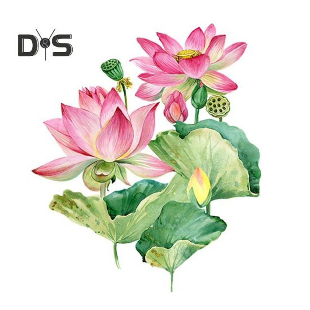 Summer Lotus Flower Toilet Sticker Removable Self-adhesive Waterproof PVC Living Room Bathroom Wall Art Floral Toilet Lid Decoration Decal