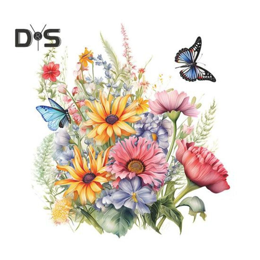 Flower Butterflies Toilet Sticker Removable Self-adhesive Waterproof PVC Living Room Bathroom Wall Art Floral Toilet Lid Decoration Decal