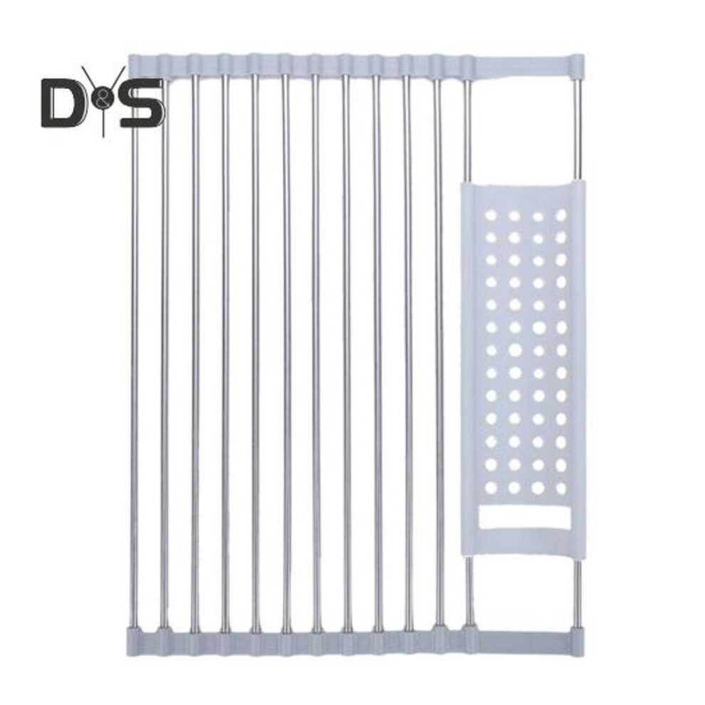 Stainless Steel Sink Drain Rack Rustproof Anti-Corrosion Foldable Design Dish Drying Rack Kitchen Multi-Functional Holder