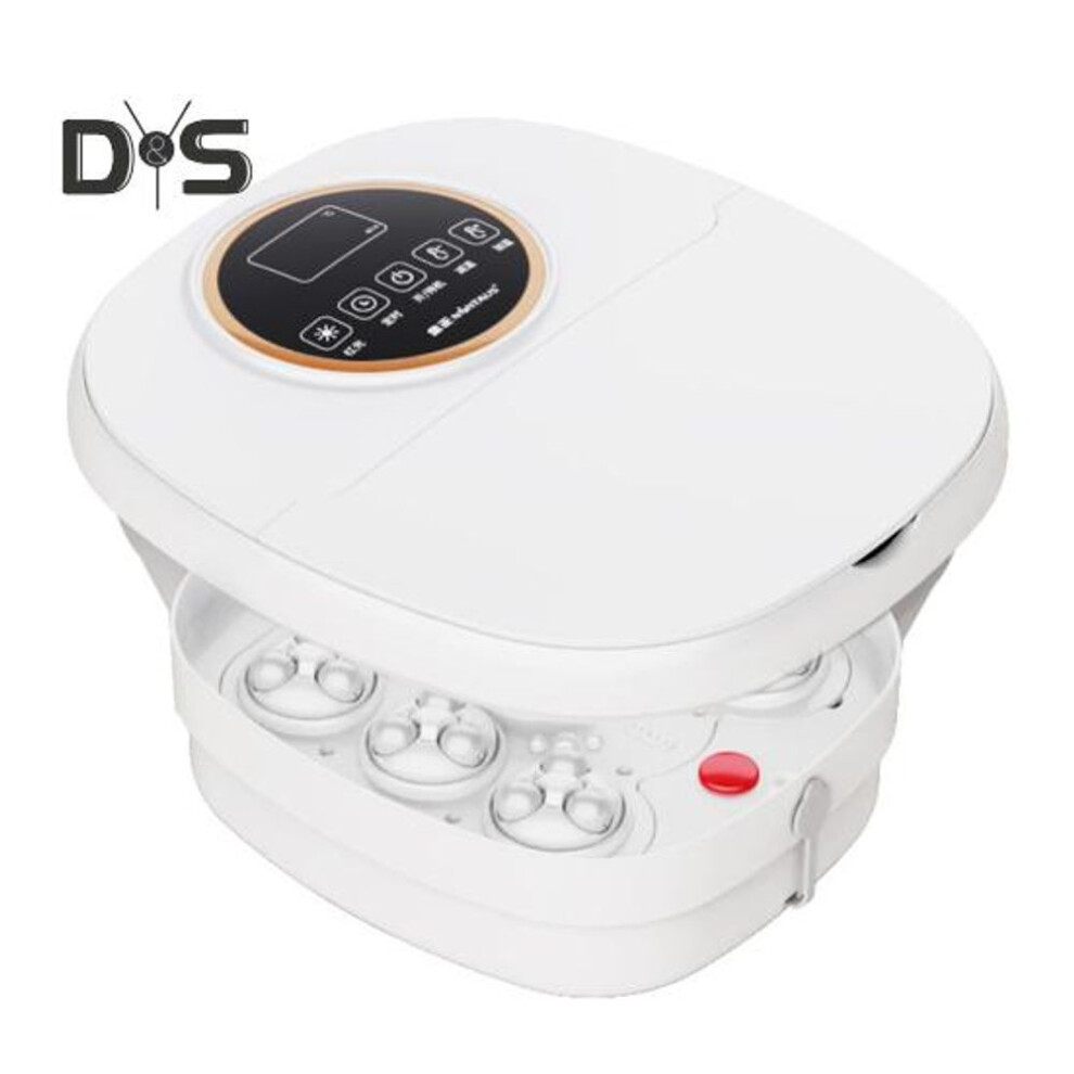 Collapsible Foot Spa with Heat Bubble Red Light Timer Function Temperature Control Compact Size Stress Relief Foot Bath Massager