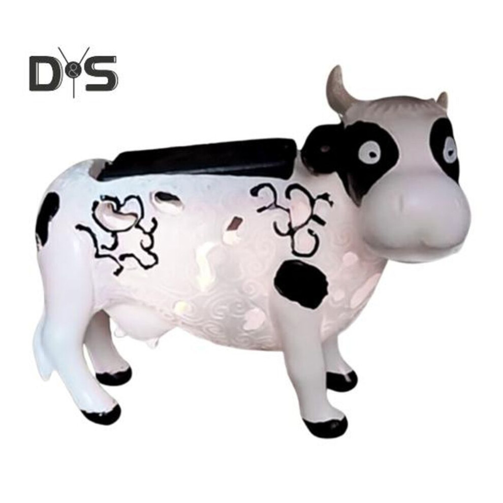 Cow Solar Garden Light Outdoor Color Changing Solar Lamp Hollowed Out Led Cow Figurine Light For Yard Patio Pathway Decor