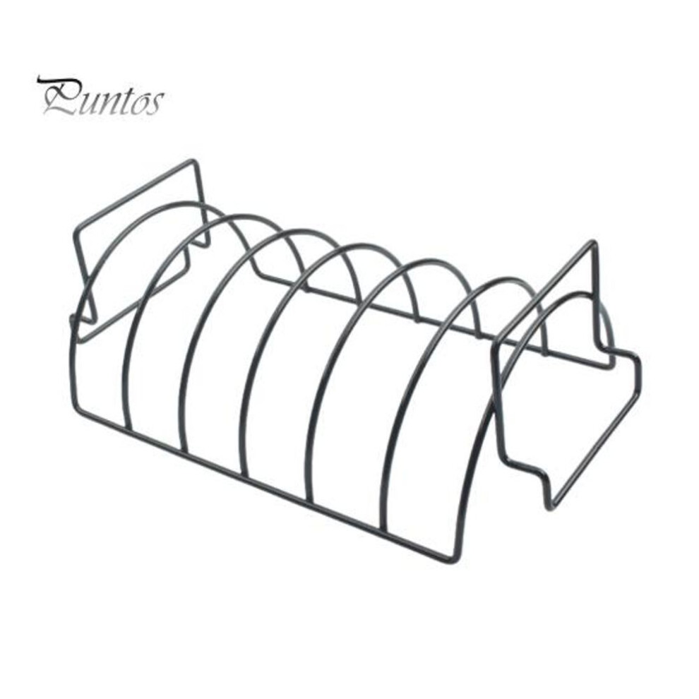 Turkey Roasting Rack Bbq Smoked Rib Rack For Grilling Oven Safe Easy To Clean U-shaped Grill For Chicken Ribs Pork High Temperature Resistance Great