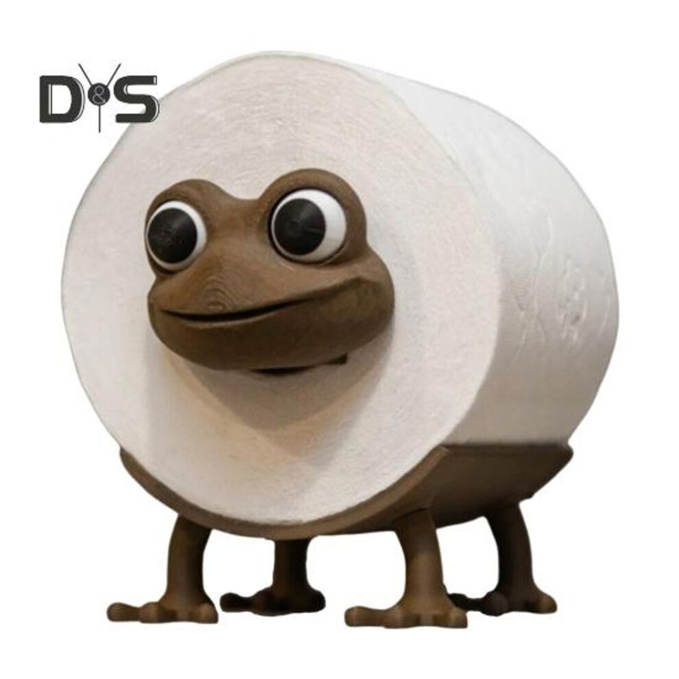 Frog Toilet Paper Holder 3D Printed Toilet Roll Holder Tabletop Frog Loo Roll Holder for Bathroom Decor Tissue Roll Storage Housewarming Gift