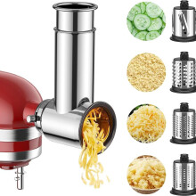 Zerkleinerer-Aufsatz aus Edelstahl für KitchenAid Küchenmaschine, Gemüseschneider, Reibe, Salatzubereiter