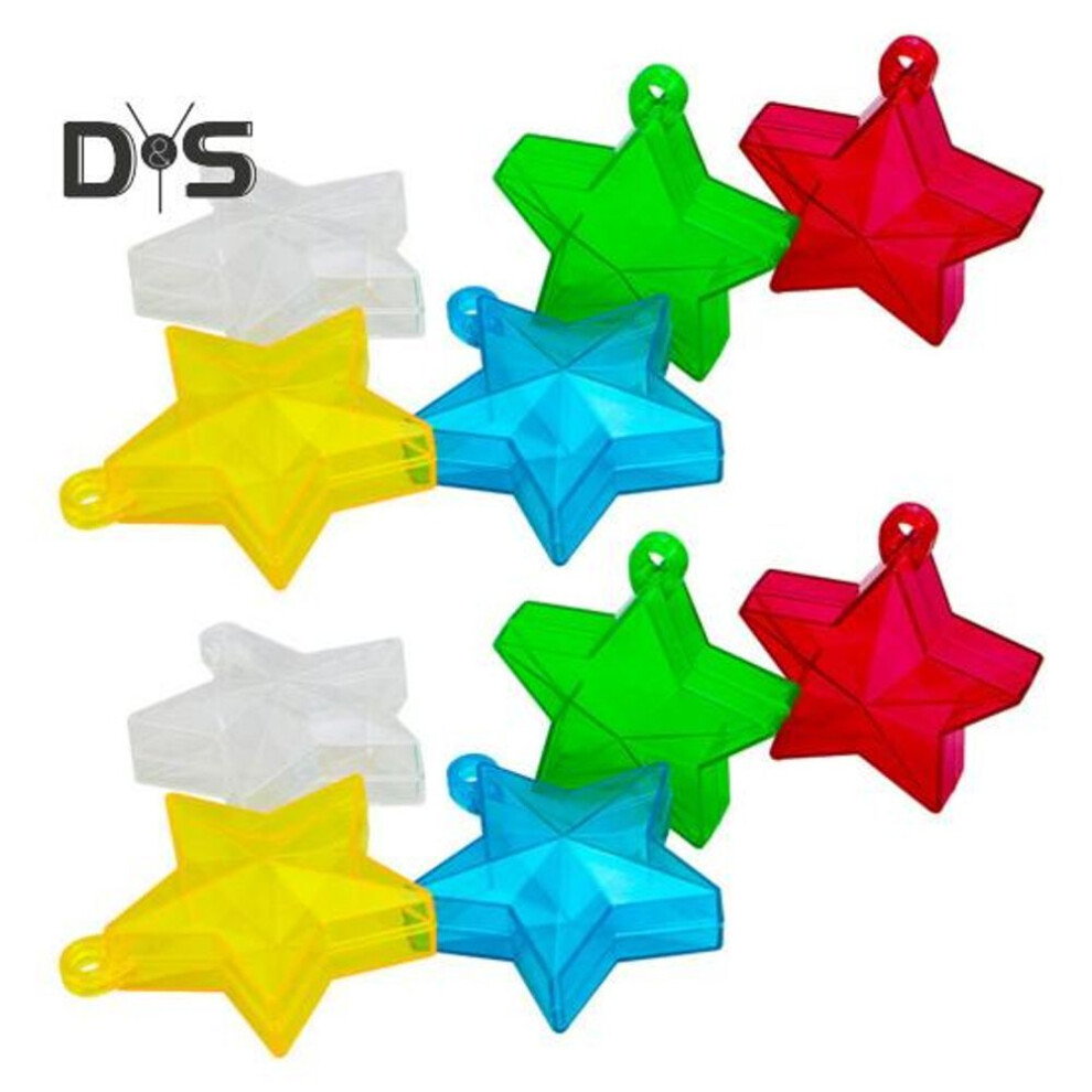 10 Pcs Balloon Weight Plastic Colorful Star Blocks Balloon Weights For Aluminum Foil Balloons Valentine's Day Wedding Party Supplies