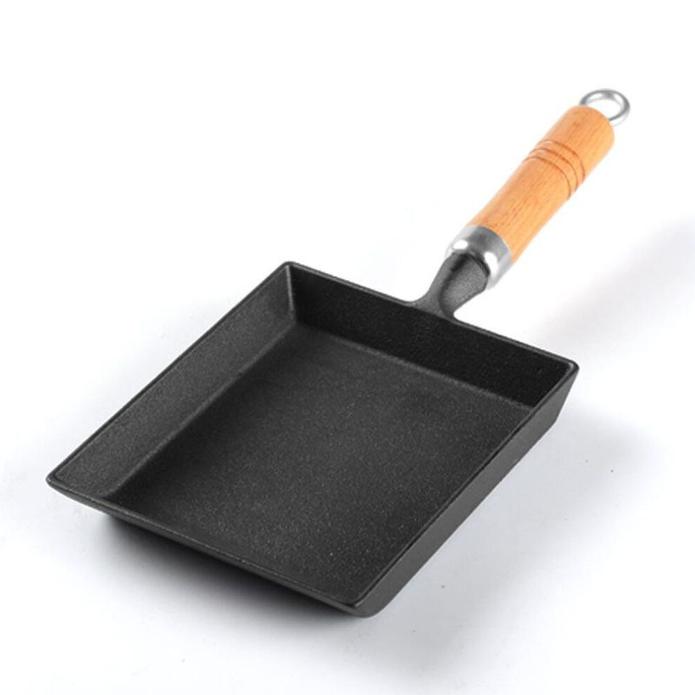 Japanese Cast Iron Tamagoyaki Pan - Square, Thickened Omelet Maker For Induction & Gas.