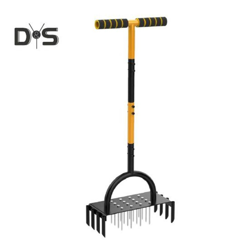 2-in-1 Lawn Aerator Manual Soil Aerating Tool With Spikes And Coring Tines Grass Coring Aerator Spike Aerator For Yard Health Lawn Care