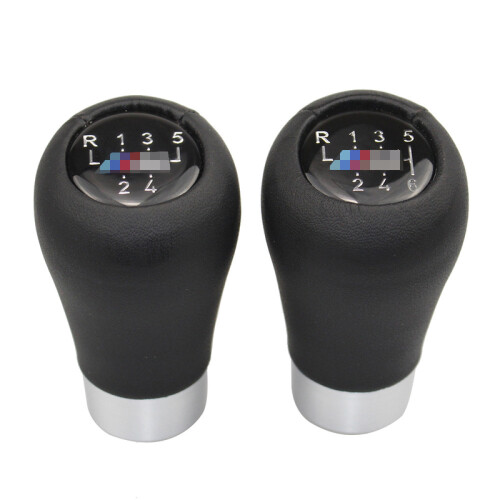 (STYLE-2 5 Speed3) 1 st. Auto Versnellingspookknop Leer Voor BMW 1 3 5 6 Serie E30 E36 E39 E46 E60 E81 E82 1