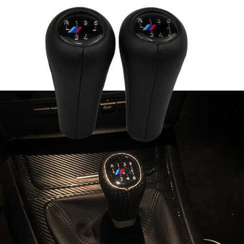 (STYLE-2 5 Speed3) 1 st. Auto Versnellingspookknop Leer Voor BMW 1 3 5 6 Serie E30 E36 E39 E46 E60 E81 E82 2