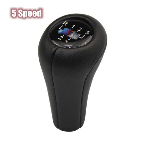 (STYLE-2 5 Speed3) 1 st. Auto Versnellingspookknop Leer Voor BMW 1 3 5 6 Serie E30 E36 E39 E46 E60 E81 E82