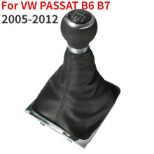 6 Gears VW PASSAT B6 B7 2005-2012 Manual Gear Shift Knob Lever Stick Gear Shifter Boot Boot