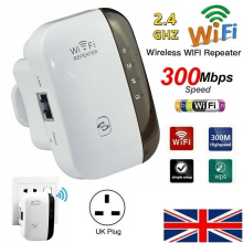 WiFi Signal Extender Range Repeater Booster Internet Amplifier 300Mbps --UK Plug