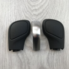 -71 tlg Chrom Matt mit Leder Schaltknauf Schaltseitendeckel ID VW Golf 6 7 R GTI Passat B7 B8