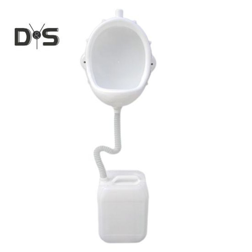 Wall-Mounted Men Urinal with Hose Splash-Proof Easy Installation Reusable Temporary Construction Site Urinal Waterless Urinal Diverter