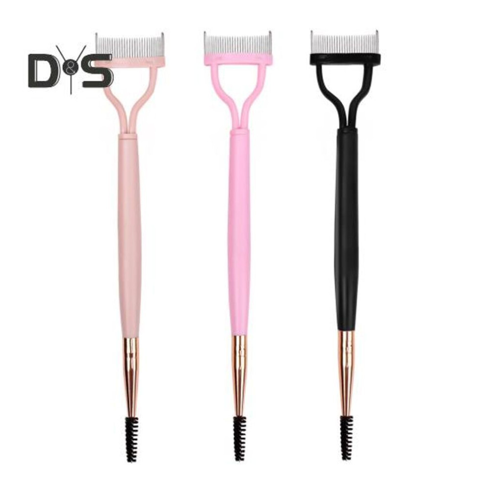 3pcs Eyelash Separator Comb Defined Lashes Charming Brows Anti-rust Styling Dual-headed Eyebrow Brush