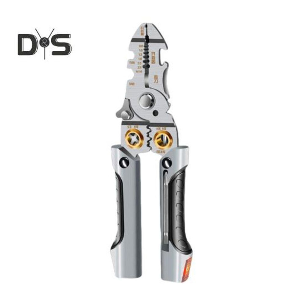 Wire Strippers Professional Electrician Pliers with Non-Slip Handle Electricity Measurement Function Portable Cable Scissors Wire Stripping Pliers