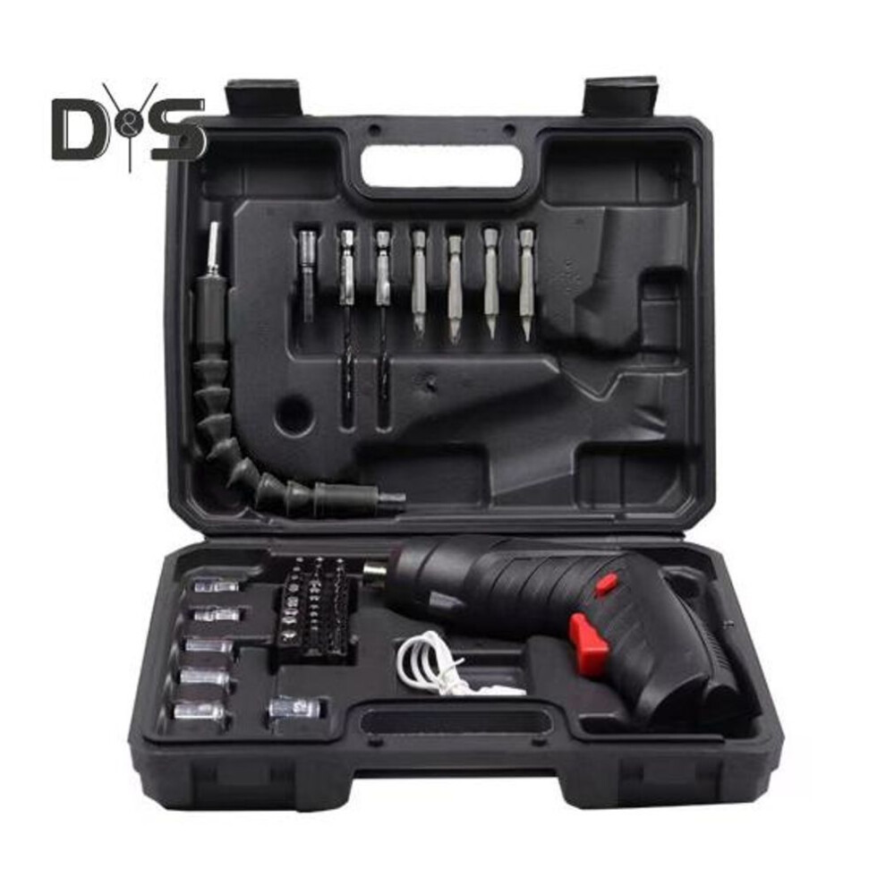Cordless Electric Screwdriver Set with LED Light High Torque Compact Portable Rechargeable Small Electric Drill with Driver Bit Set