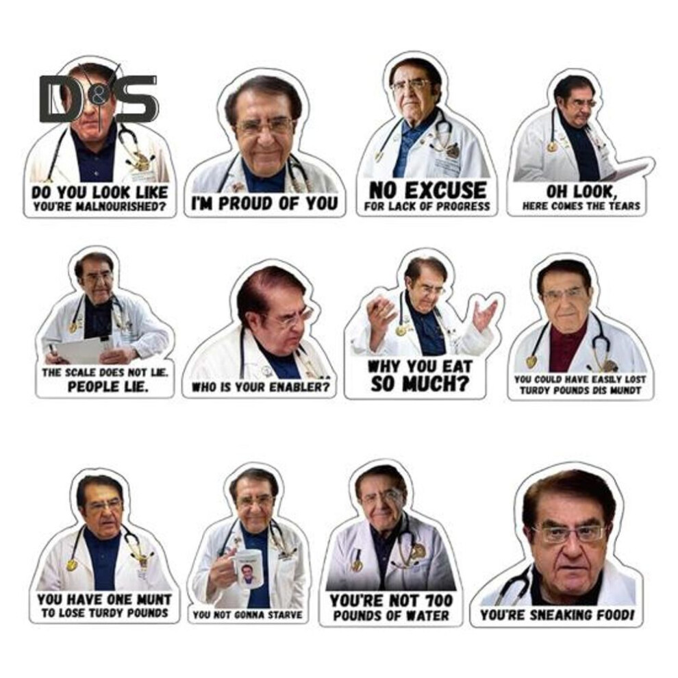 12Pcs Doctor Fridge Magnet Weight Loss Guideline Sticker Motivational Diet Helper Microwave Oven Whiteboard Refrigerator Magnet Home Office Kitchen