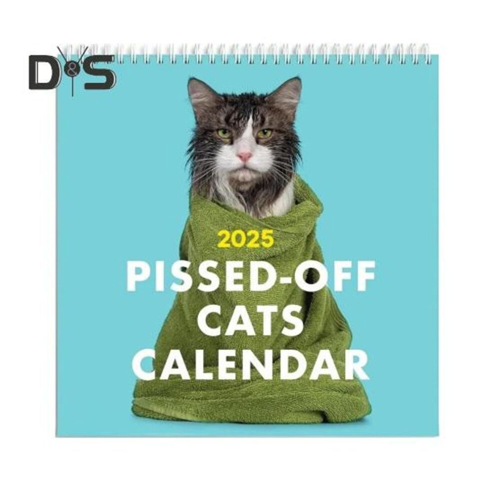 2025 Pissed-Off Cats Calendar Funny Cat Themed Calendar Unique Wall Calendar Daily Schedule Planner for Home Office
