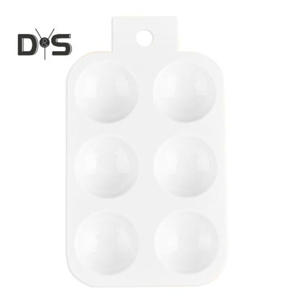24 Pcs Art Paint Tray Palettes White Plastic Paint Pallets 6 Well Rectangular Watercolor Palette for Kids Student DIY Craft Art Painting Supplies
