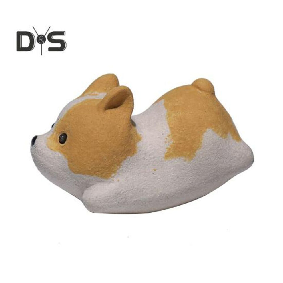 Chinese Gongfu Tea Pet Handmade Purple Clay Zisha Unique Artwork Symbol of Luck Tea Tray Accessory Desk Pet Corgi Design Gift for Tea Lover