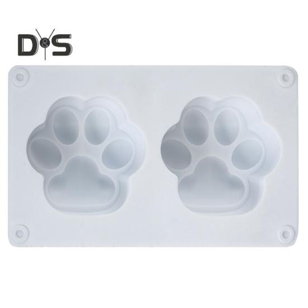 Eco-Friendly Casting Mold 2 Cavity Useful Cat Claw Shape Silicone Mold