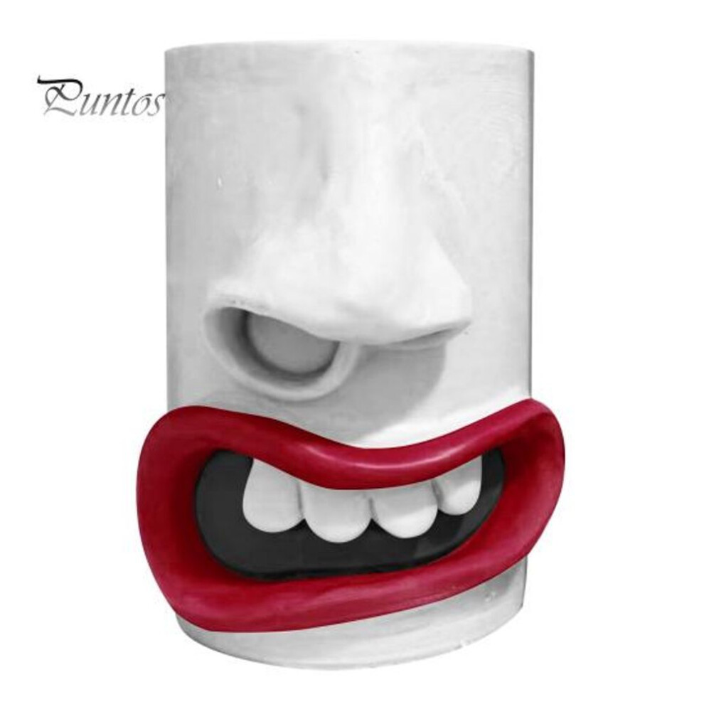 Funny Face Tissue Holder Resin Handmade Nose Mouth Tissue Dispenser Tabletop Toilet Paper Holder Tissue Organizer For Bathroom Living Room Decor