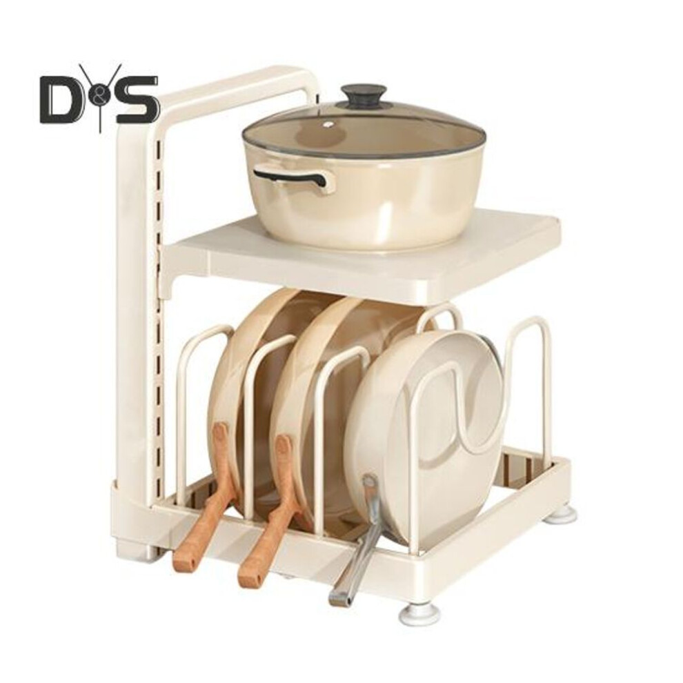 Heavy Duty Pots Pans Organizer Multi-layer Storage Rack Adjustable Design Easy To Install Pan Organizer Rack With Storage Shelf
