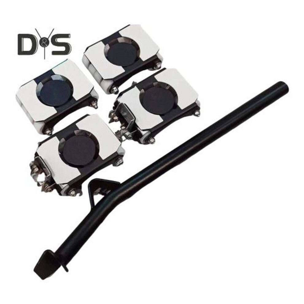 1 Set Furniture Lifter Mover Tool With Crowbar Heavy Duty Furniture Mover With 8 Wheels Household Appliance Roller Furniture Moving Dolly Slider